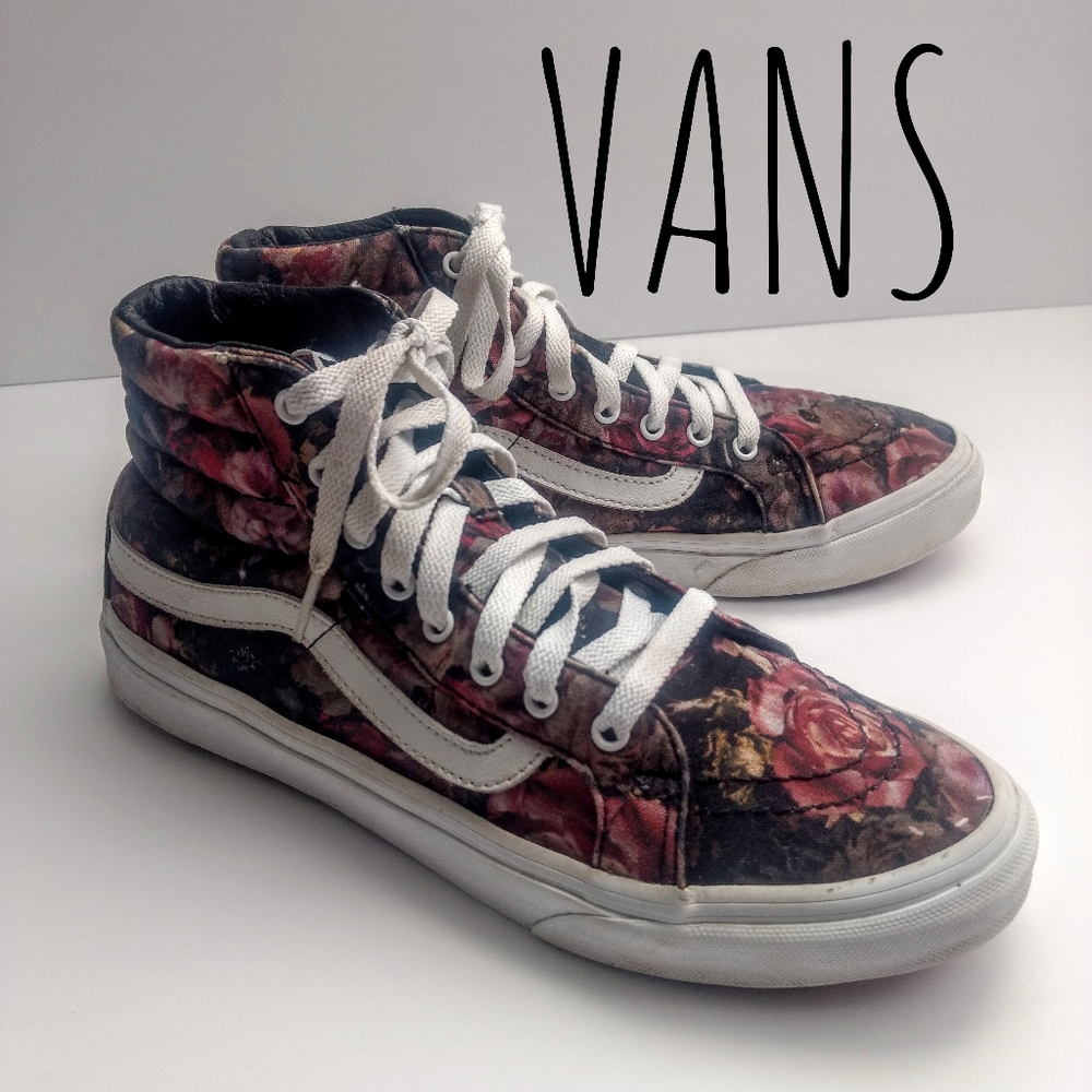 Vans floral hi top. Size 9 Women